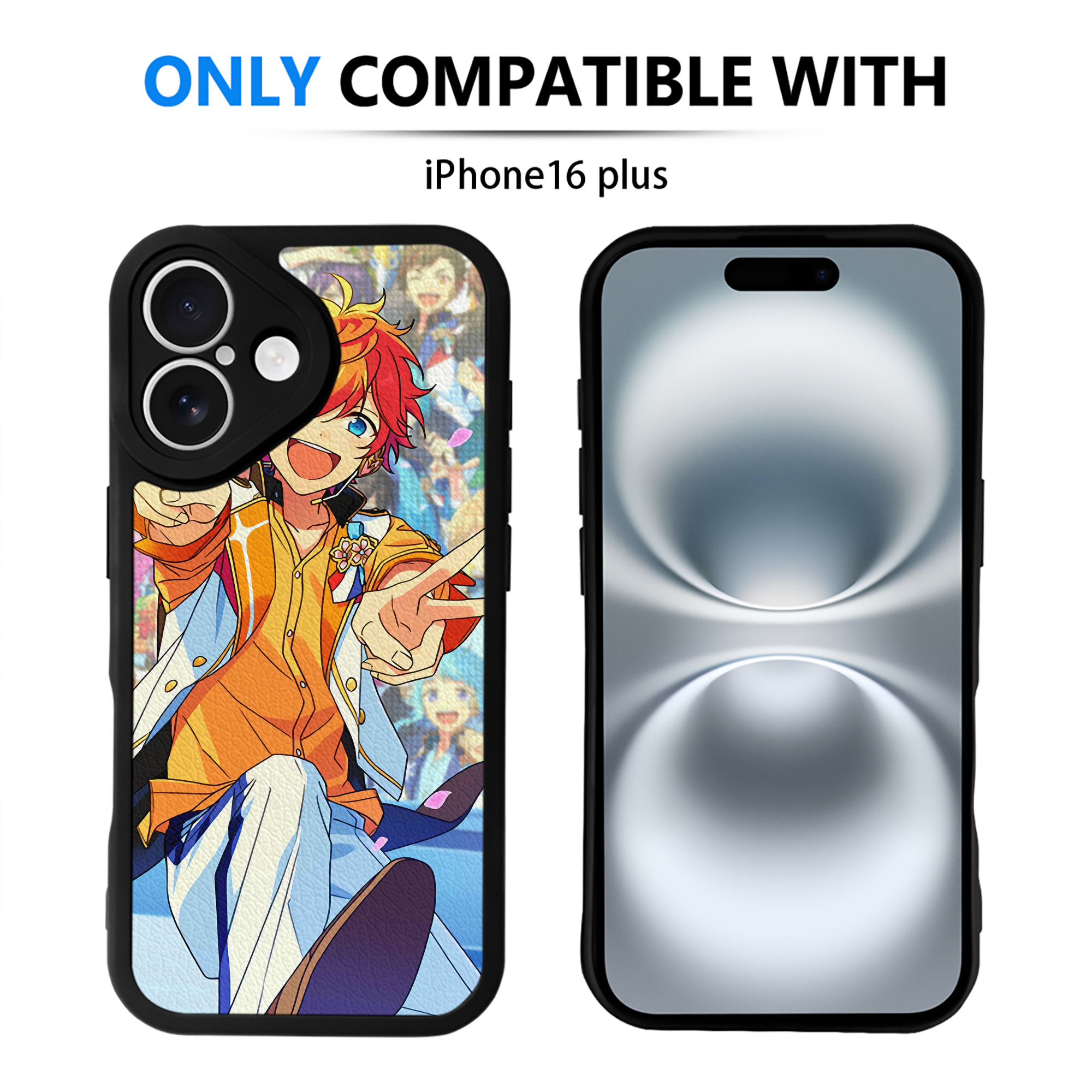 （画像用） あんさんぶるスターズ! Ensemble Stars 【iPhone 16シリーズ対応】シリコンスマホケース（レザー調） 材質：シリコン